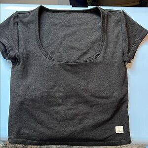 Vuori Black Scoop Neck Women's Top